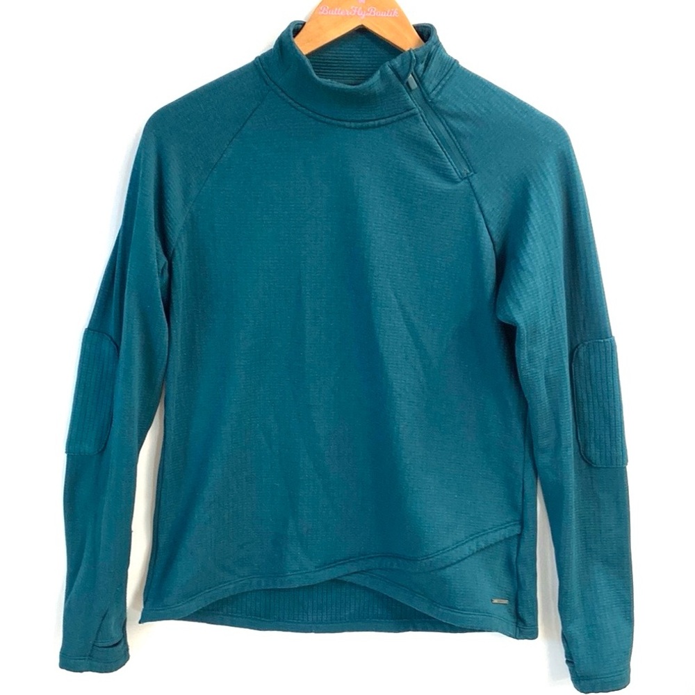 Mondetta Hunter Green High-Collar with side 1/2‎ zip longsleeve Sweatshirt, Sz L